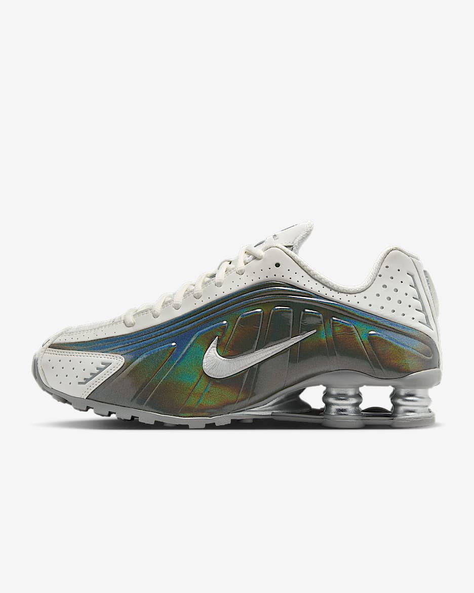 Nike Shox R4 Women's Shoes - Summit White/Hydrangeas/Metallic Silver/Summit White