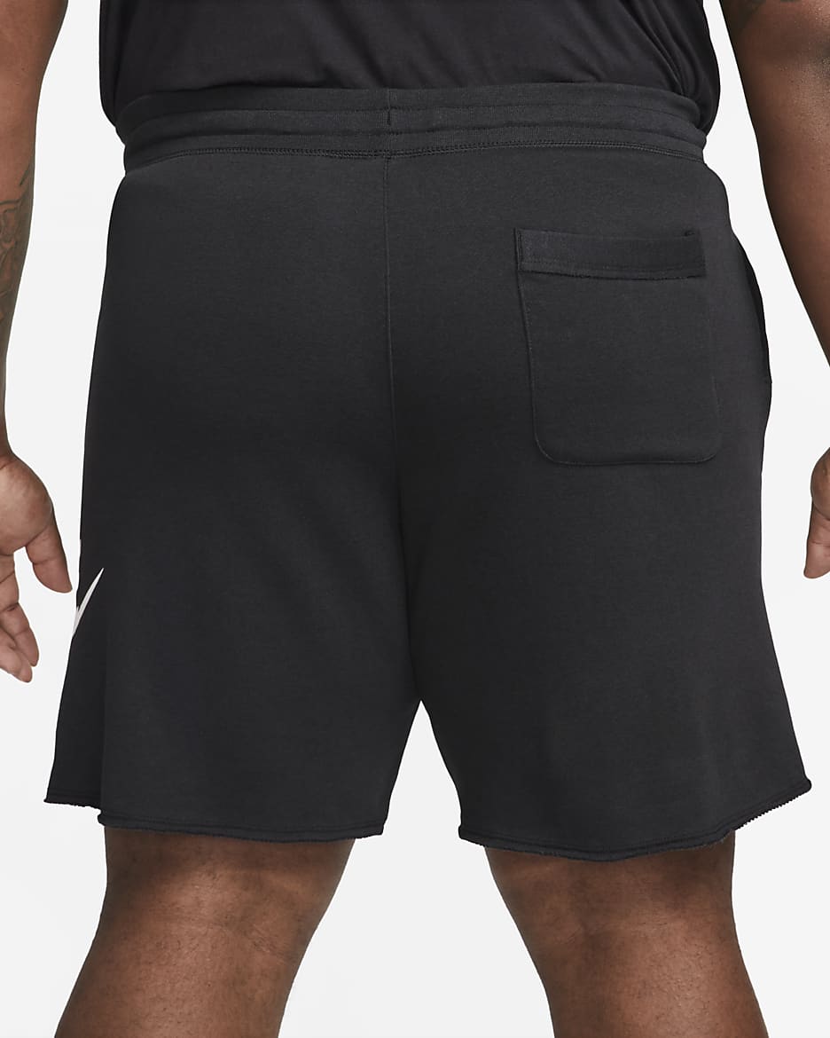 Nike Club Alumni frottéshorts til herre - Svart/Hvit/Hvit