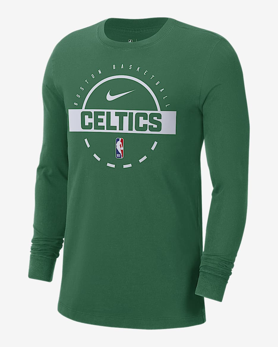 Boston Celtics Men's Nike NBA Practice Long-Sleeve T-Shirt - Clover