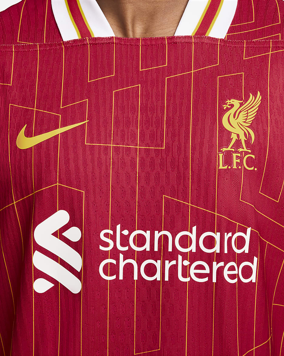 Liverpool F.C. 2024/25 Match Home Men's Nike Dri-FIT ADV Football Authentic Shirt - Gym Red/White/Chrome Yellow