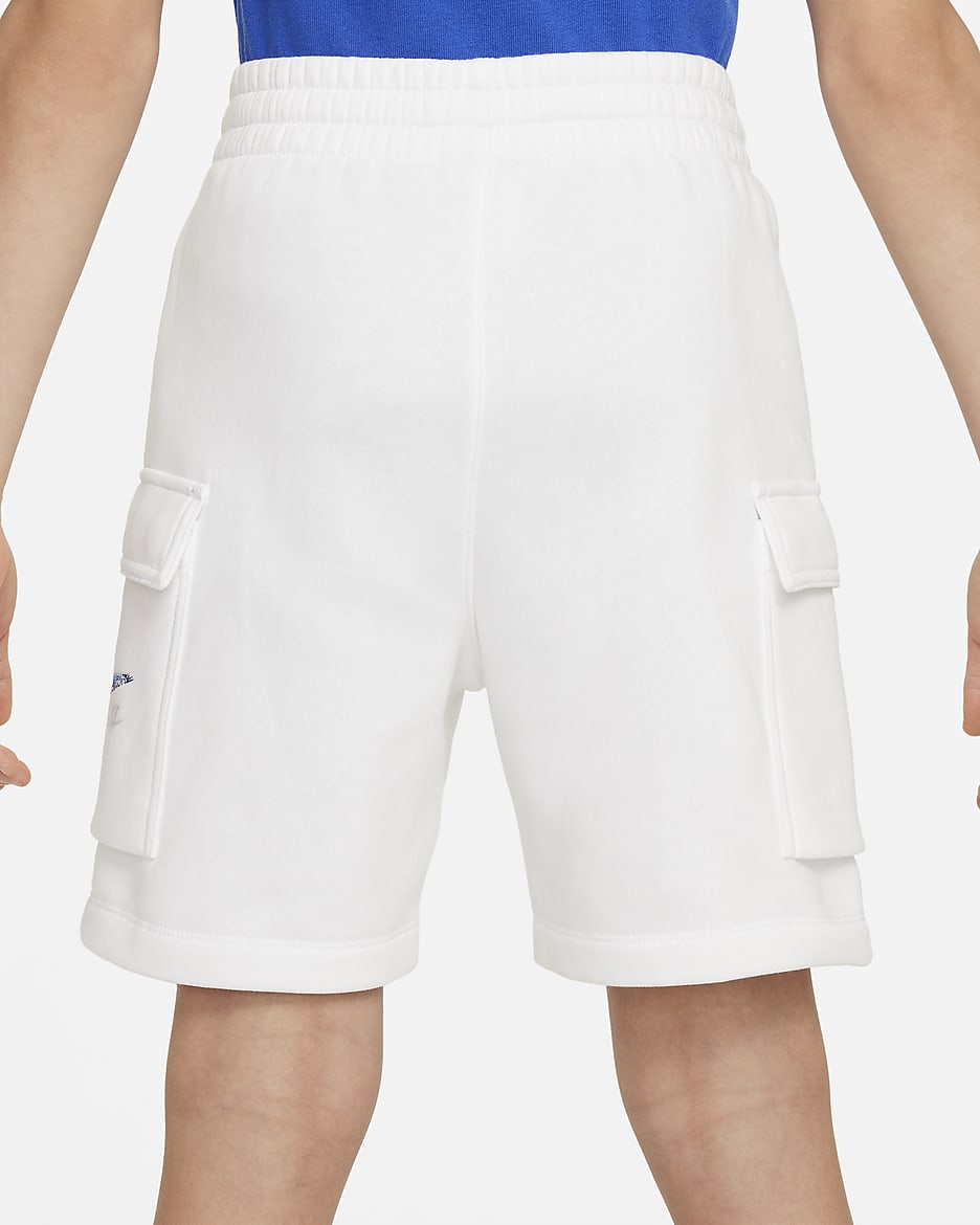 Short en tissu Fleece Nike Sportswear Standard Issue pour ado (garçon) - Blanc