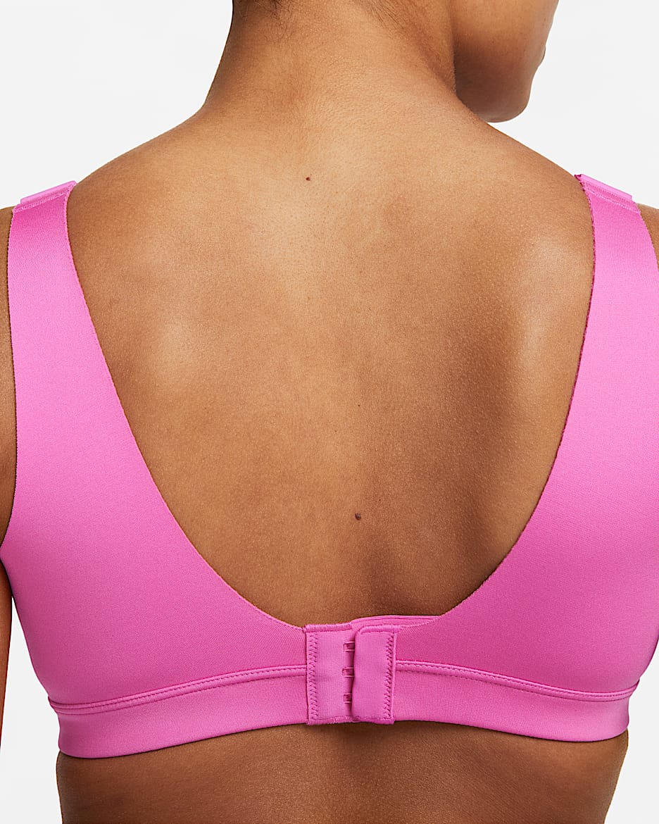 Bra deportivo de alta sujeción ajustable con almohadilla para mujer Nike Alpha - Fucsia activo/Fucsia activo/Malva piedra/Negro