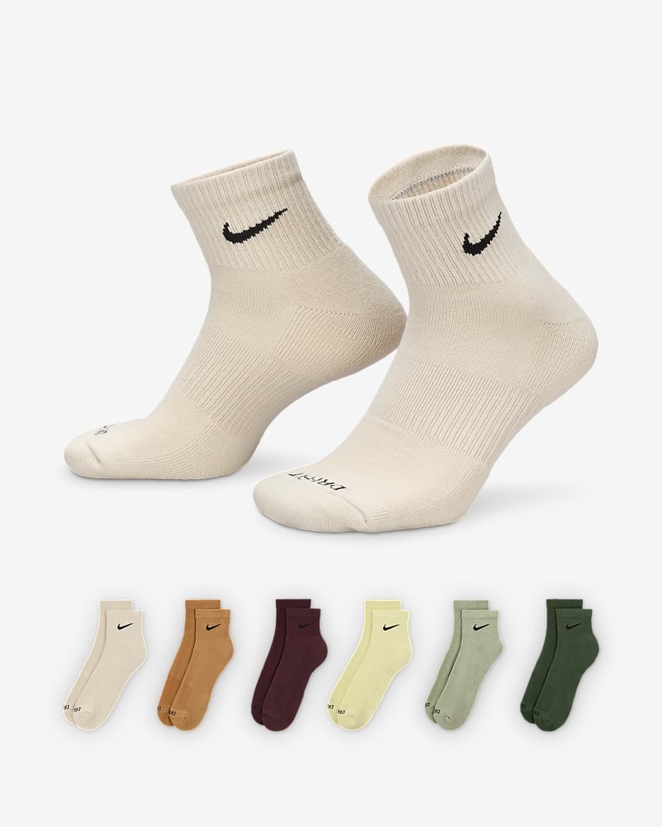 Nike Everyday Plus Cushioned Training Ankle Socks (6 Pairs) - Multi-Color