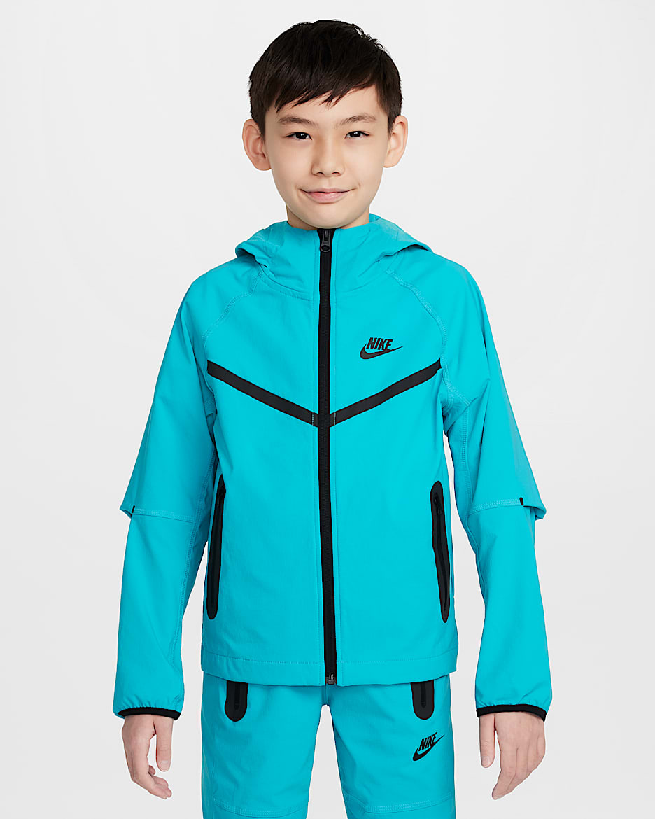 Nike Tech Big Kids' (Boys') Woven Jacket - Dusty Cactus/Dusty Cactus/Black