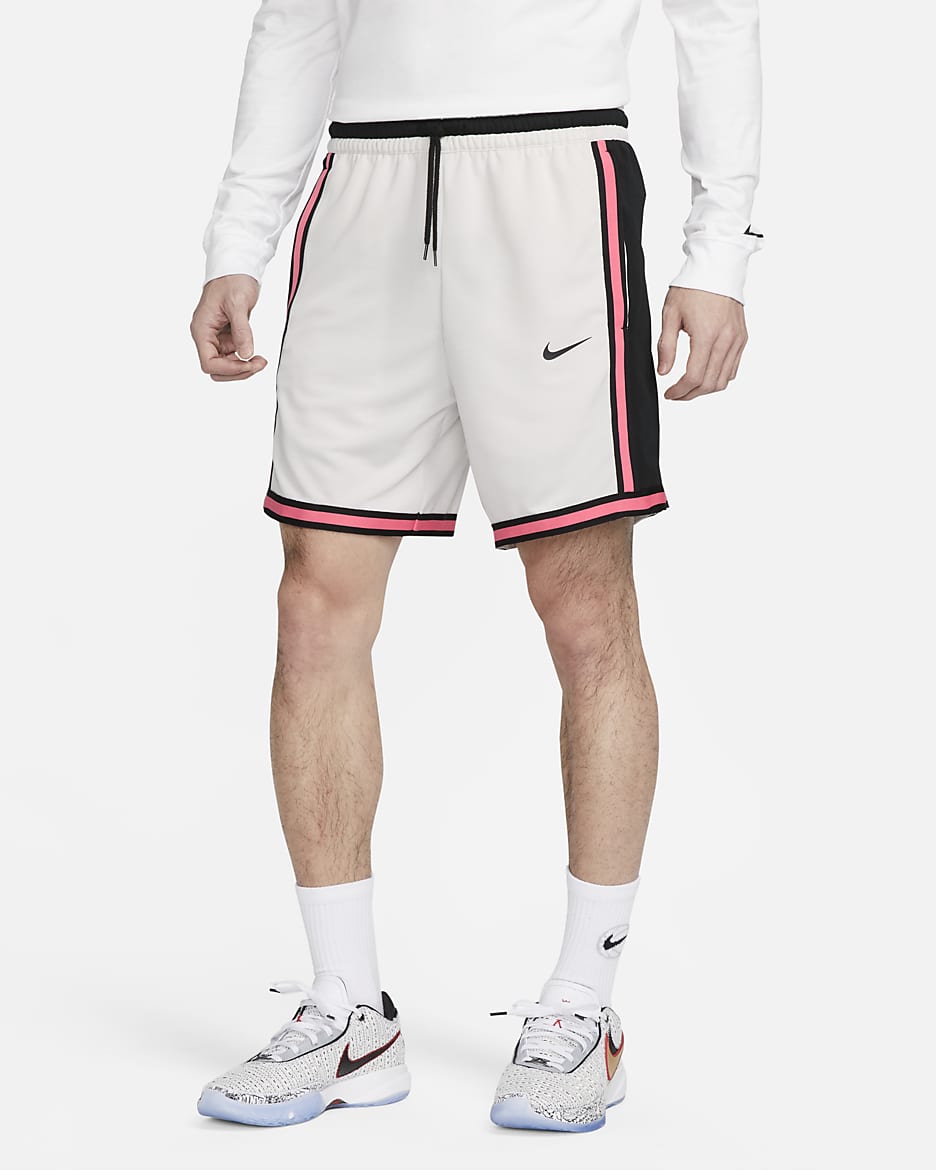กางเกงบาสเก็ตบอลขาสั้นผู้ชาย Nike Dri-FIT DNA+ - Phantom/ดำ/Sea Coral/ดำ