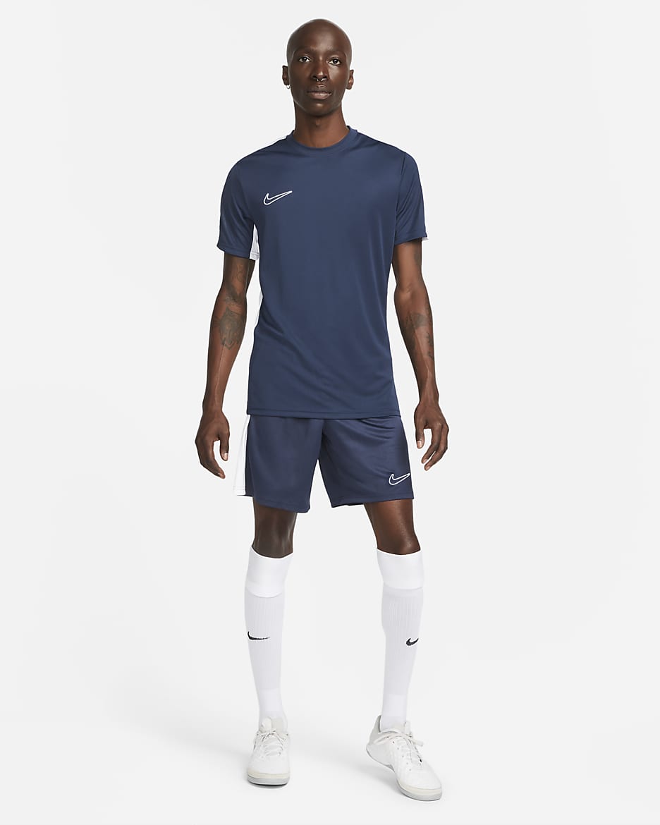 Nike Academy Dri-FIT Kurzarm-Fußballoberteil für Herren - Obsidian/Weiß/Weiß