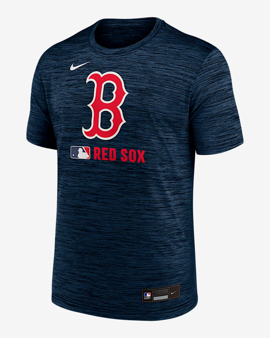 Playera Nike Dri-FIT de la MLB para hombre Boston Red Sox Authentic Collection Velocity - Azul marino