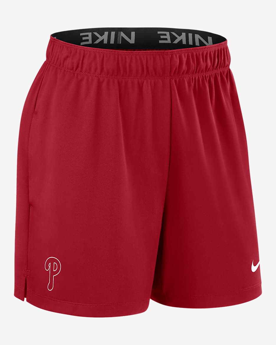 Philadelphia Phillies Authentic Collection Practice Women's Nike Dri-FIT MLB Shorts - Red