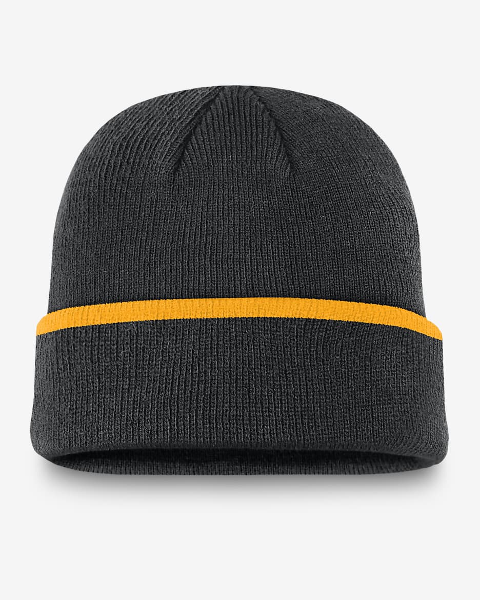 Gorro con dobladillo Nike de la MLB para hombre Pittsburgh Pirates Terra - Negro