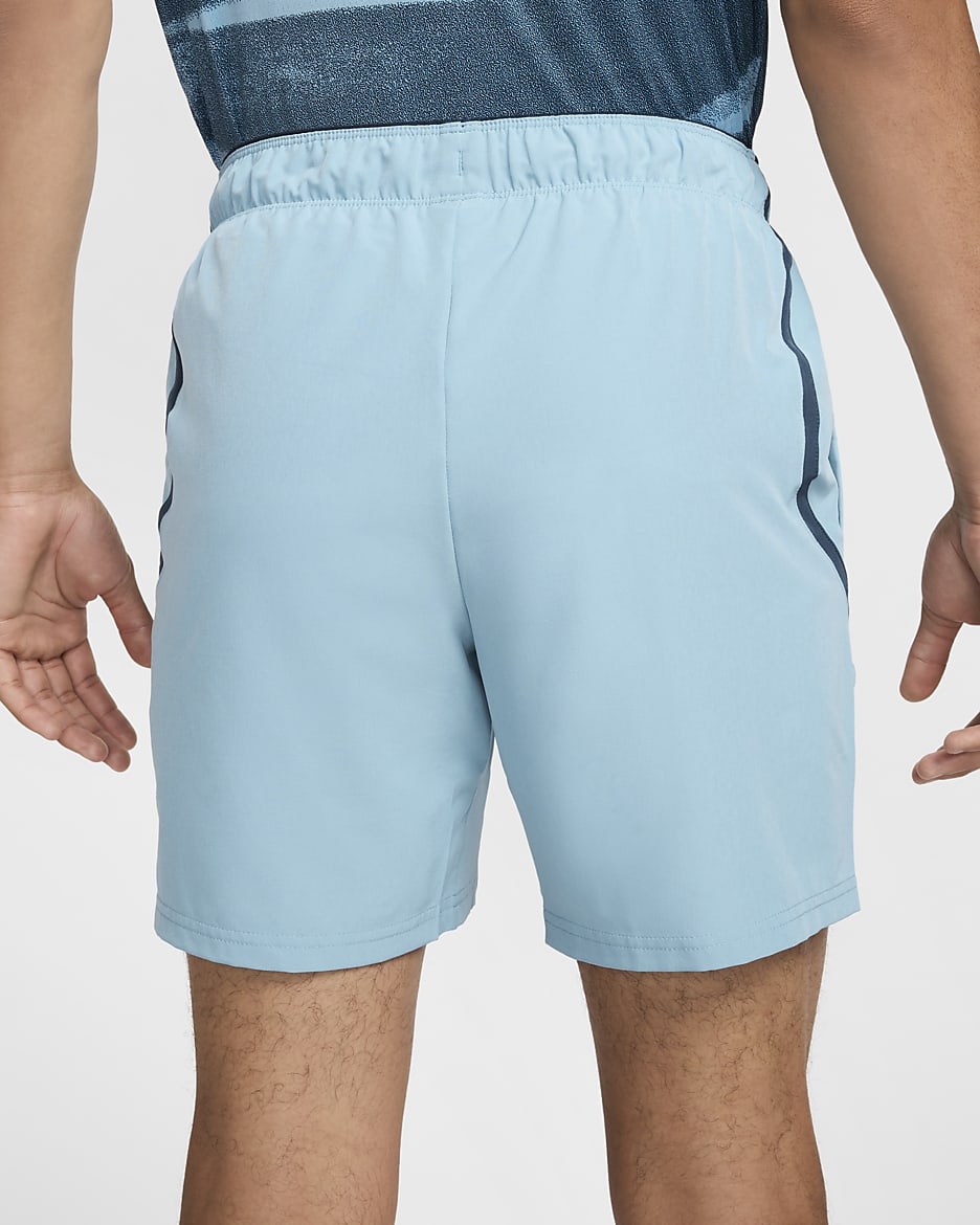 NikeCourt Advantage Men's Dri-FIT 18cm (approx.) Tennis Shorts - Denim Turquoise/Armoury Navy/White