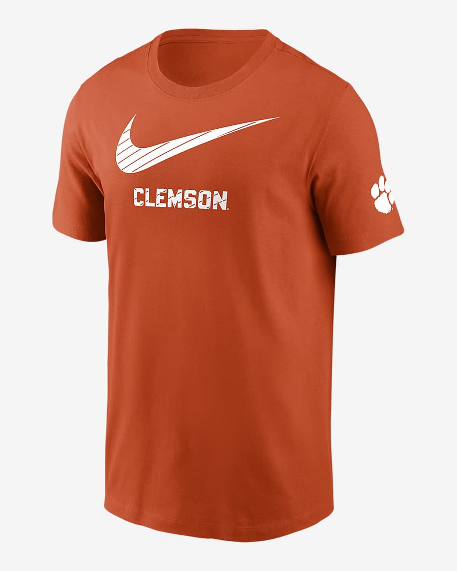 Clemson Tigers Campus Mascot Men's Nike College T-Shirt - Orange