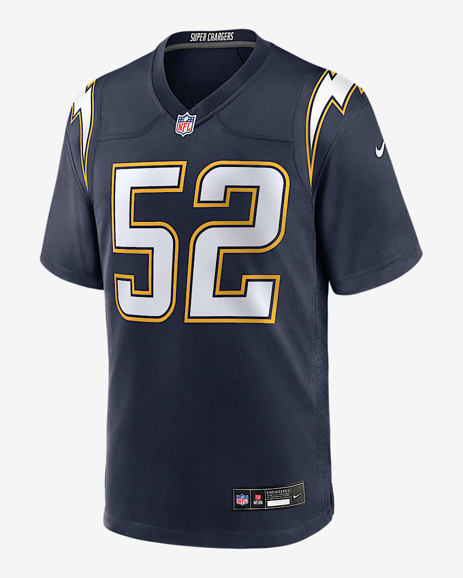Khalil Mack Los Angeles Chargers Men's Nike NFL Game Jersey - Navy