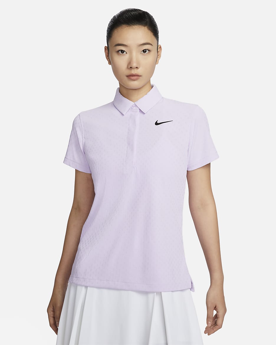 Nike Tour 女款 Dri-FIT ADV 短袖高爾夫球衫 - Violet Mist/黑色