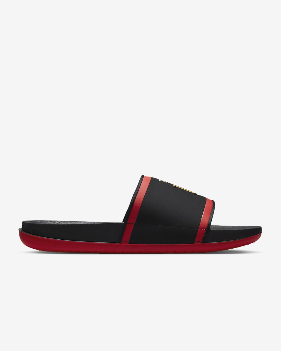 Tuskegee Nike College Offcourt Slides - Black/White/Yellow Ochre