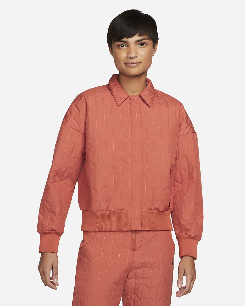 Chamarra acolchada de tejido Woven para mujer Nike Sportswear Essentials - Amanecer quemado/Negro