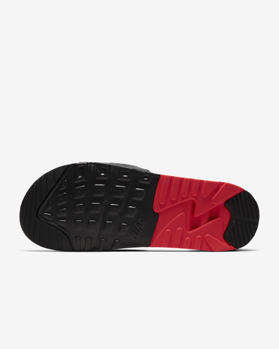 Nike Air Max 90 Slides - Schwarz/Chile Red/Weiß