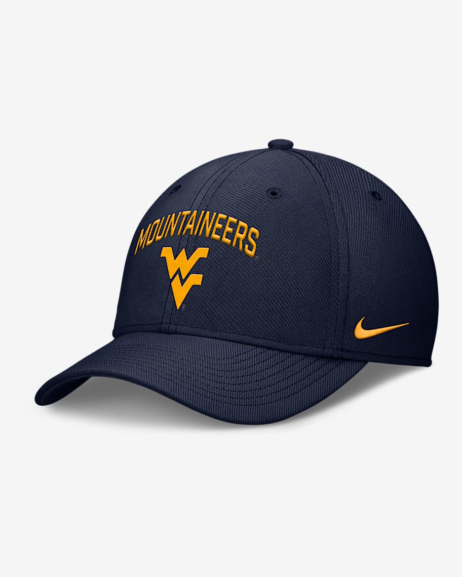 West Virginia On-Field Rise Swoosh Men's Nike Dri-FIT College Hat - Navy