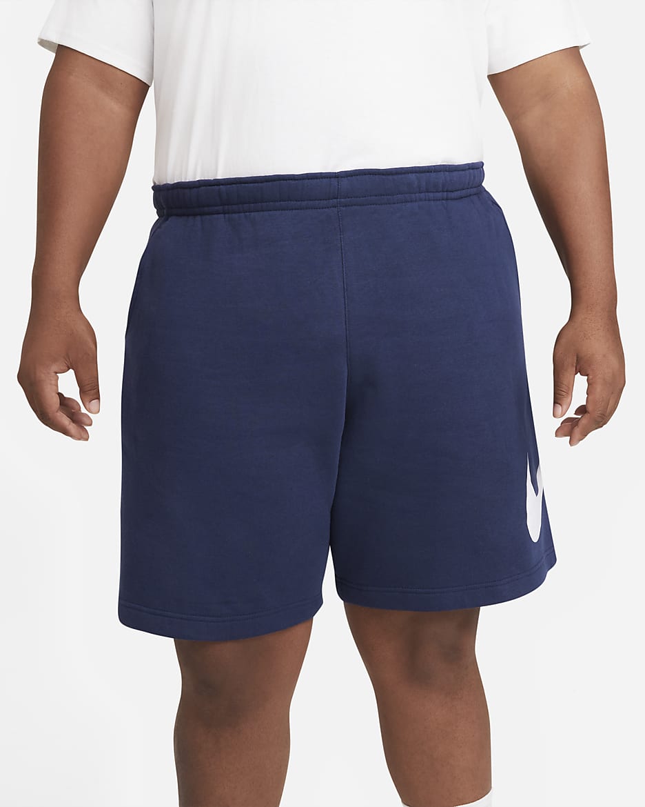 Shorts con estampado para hombre Nike Sportswear Club - Azul marino medianoche/Blanco/Blanco