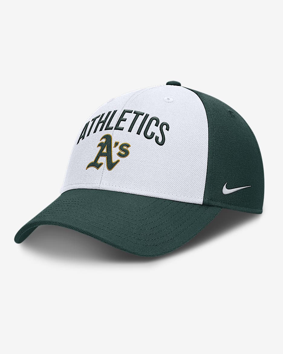Gorra Nike Dri-FIT de la MLB ajustable para hombre Athletics Club - Blanco