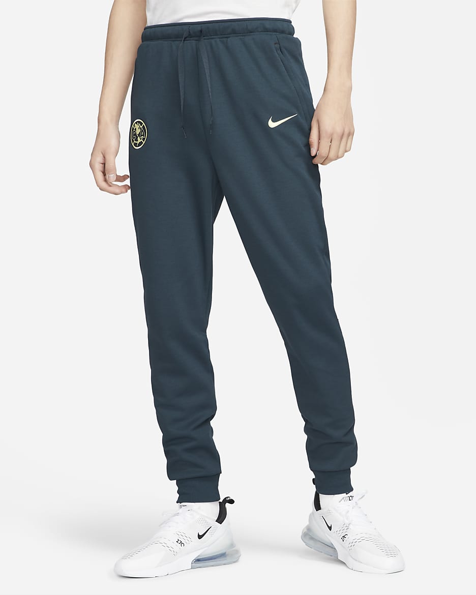 Pantalones tejidos para hombre Nike Dri-FIT Club América - Azul marino militar/Azul verdoso mineral/Azul marino militar/Chifón limón