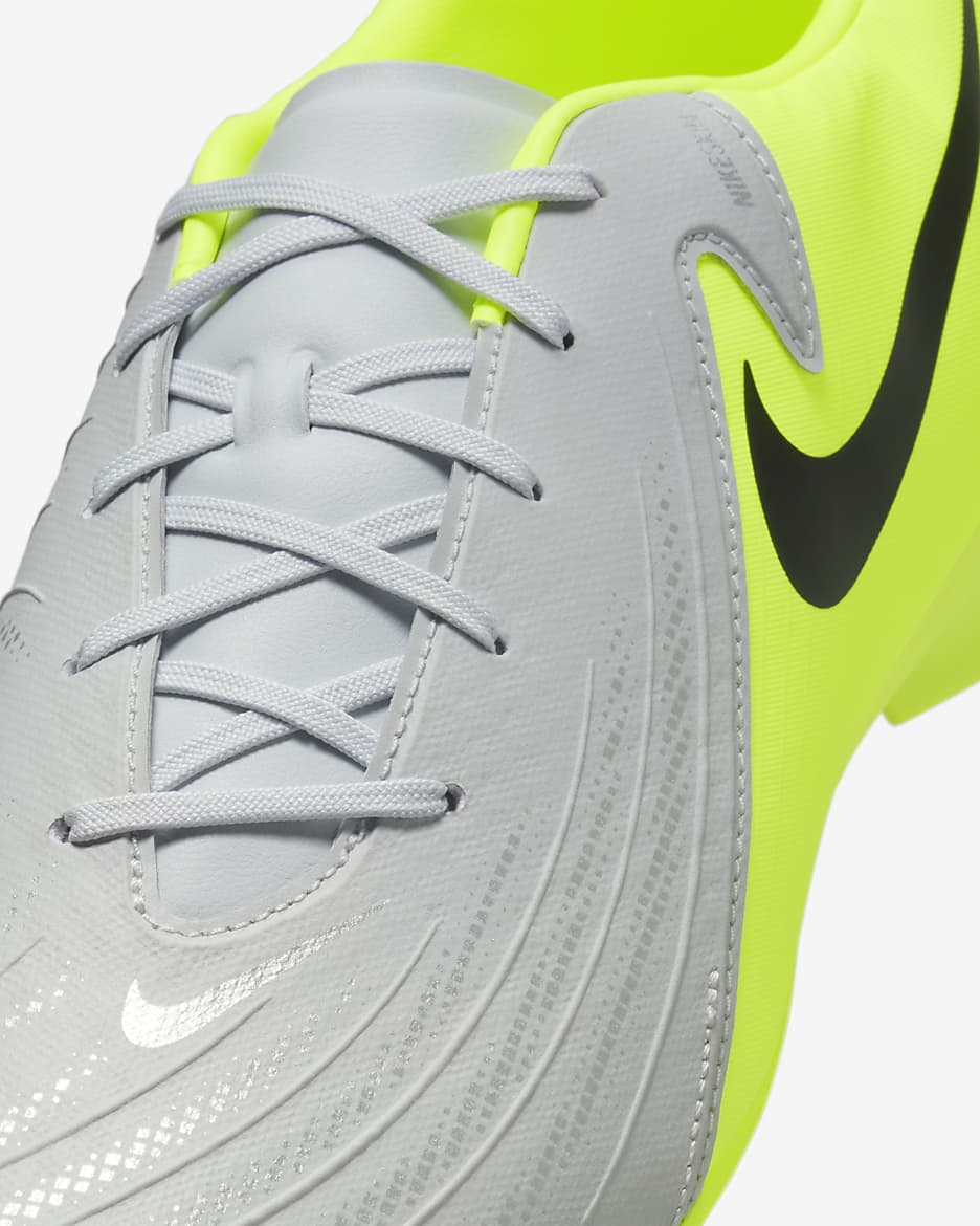 Nike Phantom GX 2 Academy Botes de futbol de perfil baix per a terrenys diversos - Platejat metal·litzat/Volt/Negre