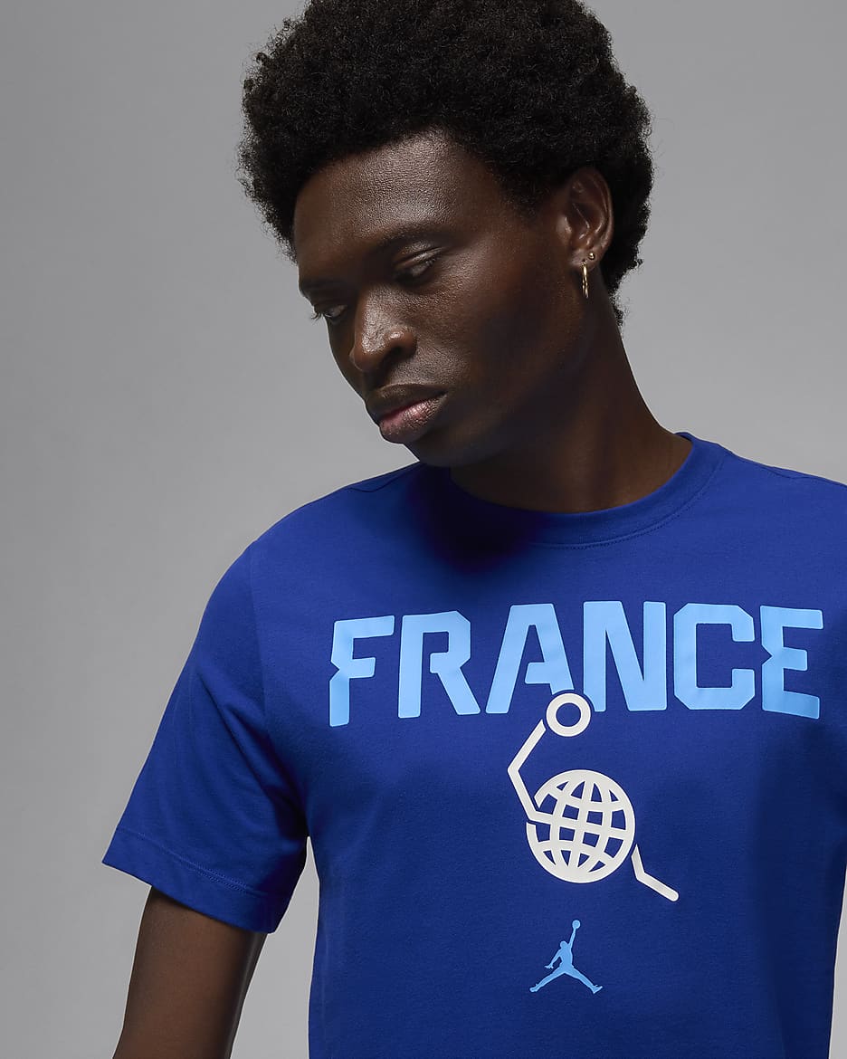 T-shirt Nike Basketball France pour homme - Old Royal/Old Royal/Blanc/University Blue