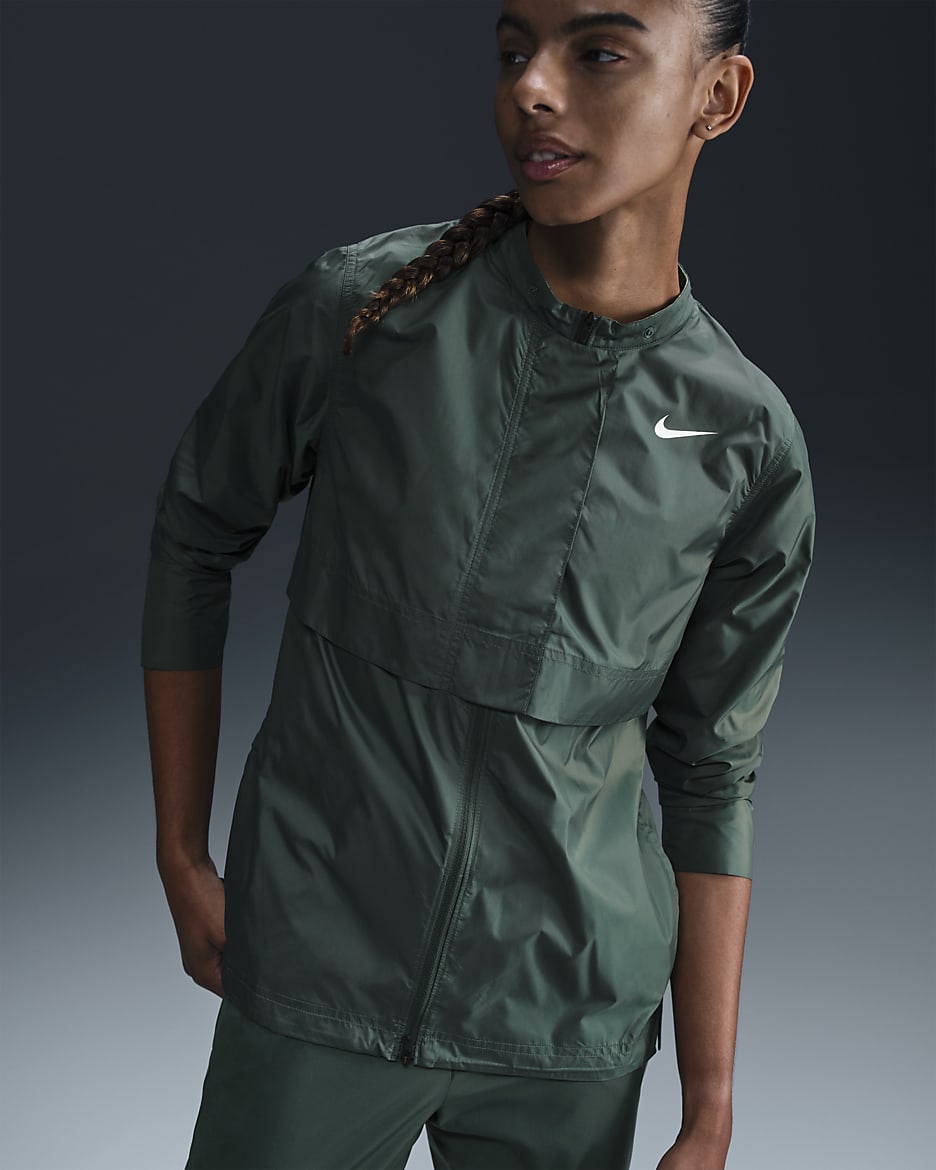 Nike Tour Repel Women's Golf Jacket - Vintage Green/White