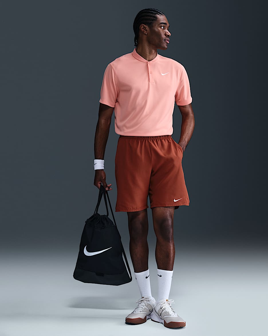 Shorts de tenis de 23 cm Dri-FIT para hombre NikeCourt Victory - Piedra de Marte/Blanco