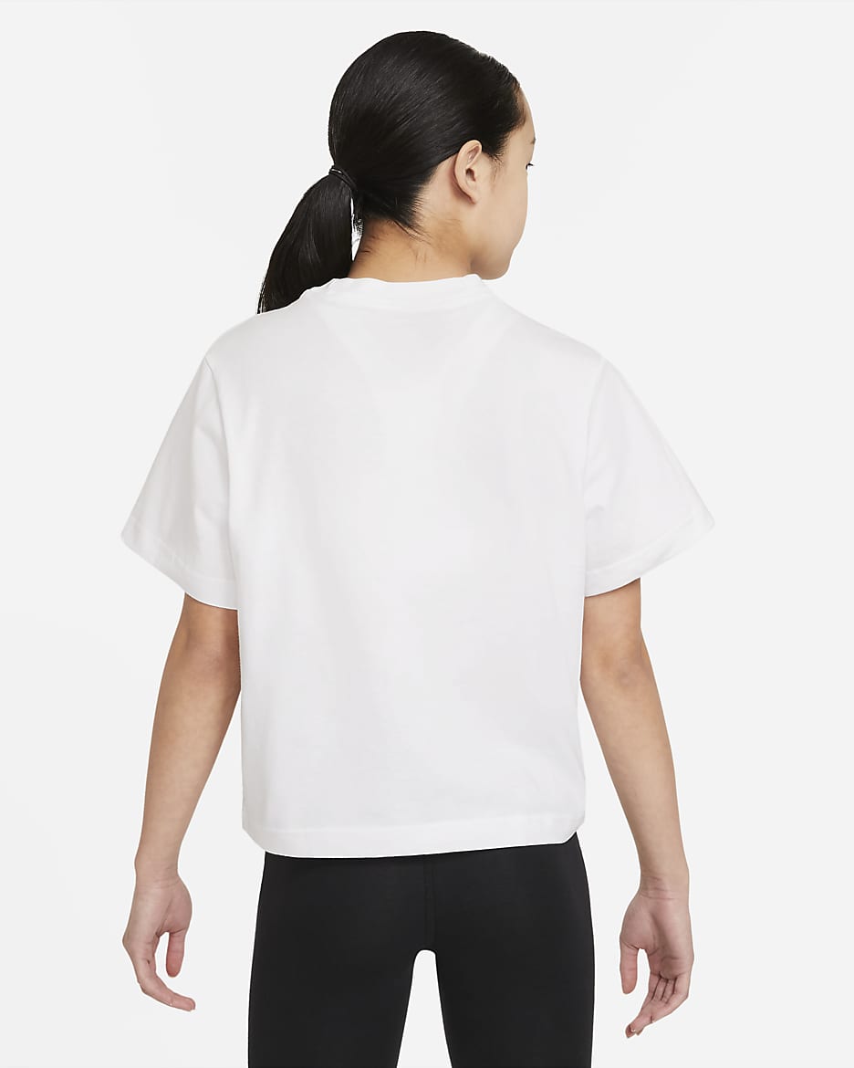 T-shirt Nike Sportswear för ungdom (tjejer) - Vit/Svart