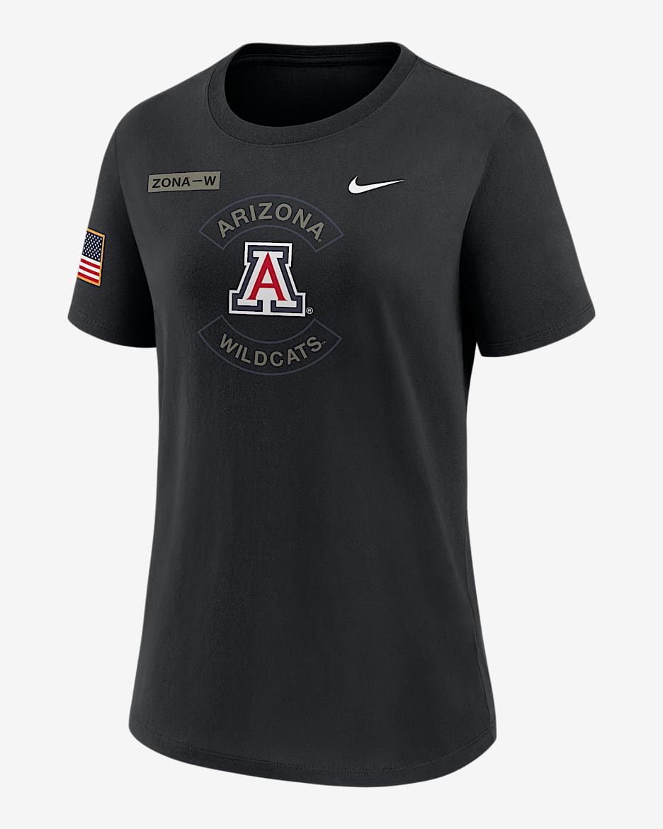 Arizona Military Appreciation Women's Nike Dri-FIT College T-Shirt - Black
