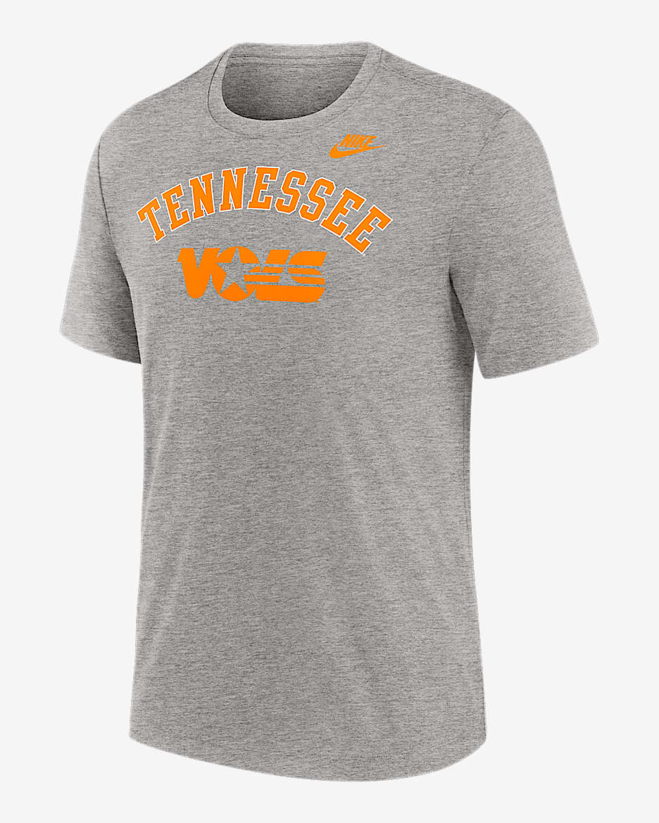 Playera universitaria Nike para hombre Tennessee Legacy Arch - Gris oscuro jaspeado
