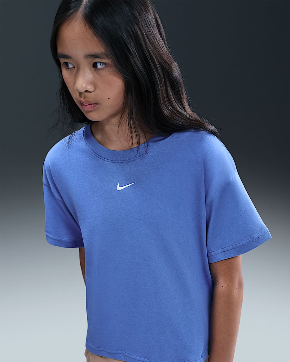Nike Sportswear Essential Older Kids' (Girls') T-Shirt - Comet Blue