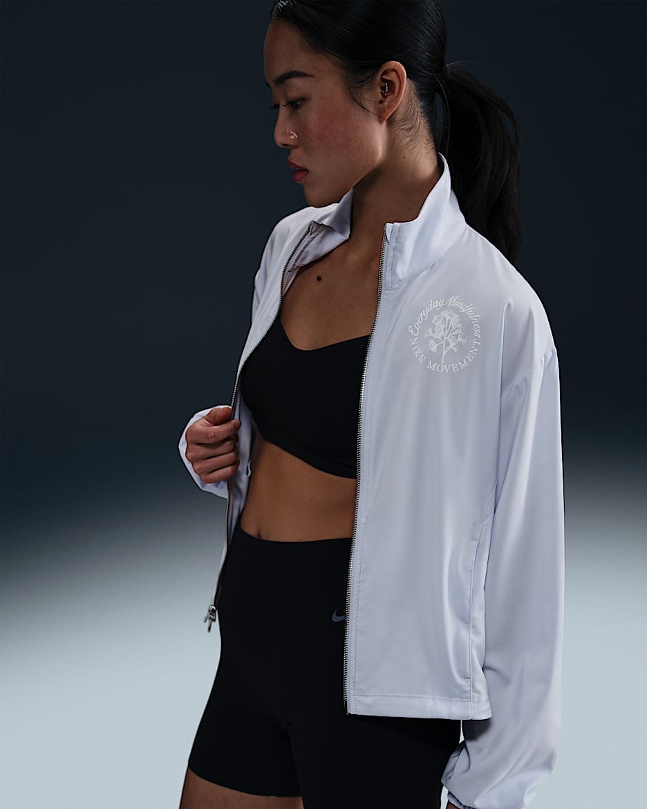 Nike One Relaxed Women's Dri-FIT Jacket - Football Grey/Sail