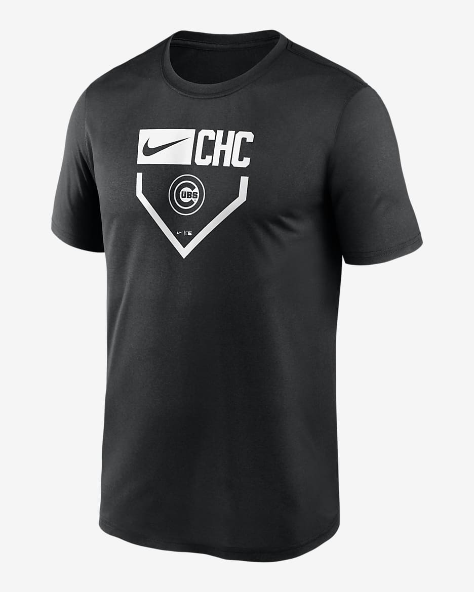 Chicago Cubs Home Plate Icon Legend Men's Nike Dri-FIT MLB T-Shirt - Black