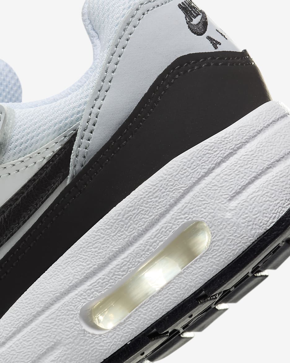 Nike Air Max 1 EasyOn Schuh für jüngere Kinder - Weiß/Pure Platinum/Schwarz