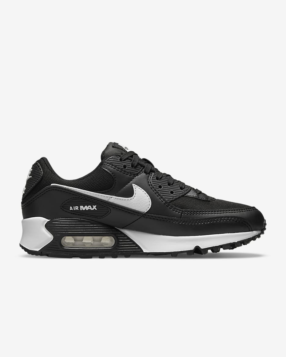 Chaussure Nike Air Max 90 pour femme - Noir/Noir/Blanc