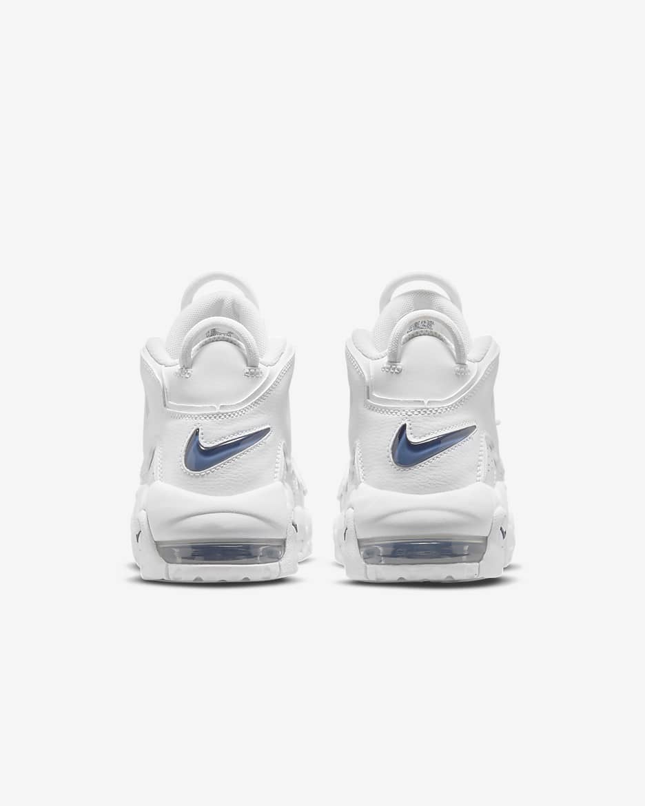 Nike Air More Uptempo Older Kids' Shoes - White/White/Midnight Navy