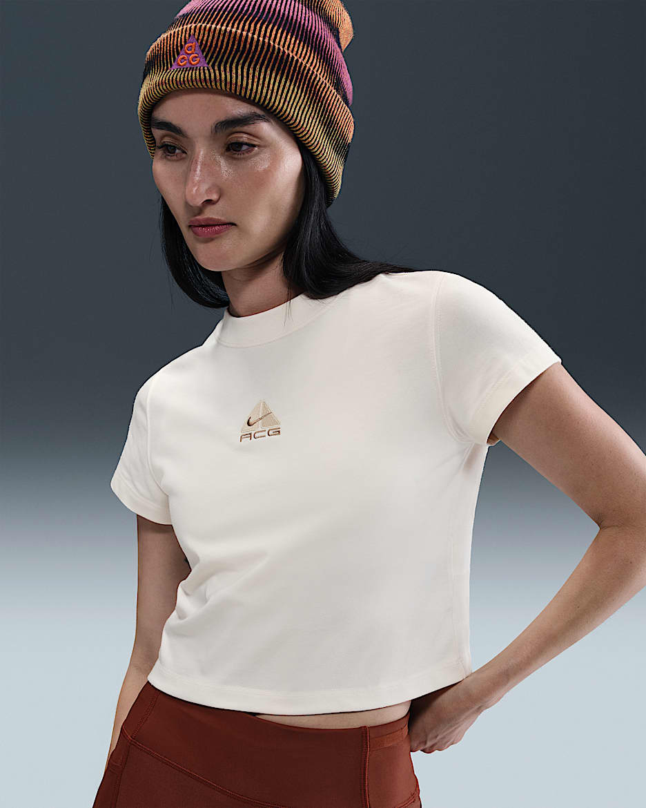 Nike ACG Women's Dri-FIT Short-Sleeve T-Shirt - Pale Ivory/Light Khaki/Parachute Beige