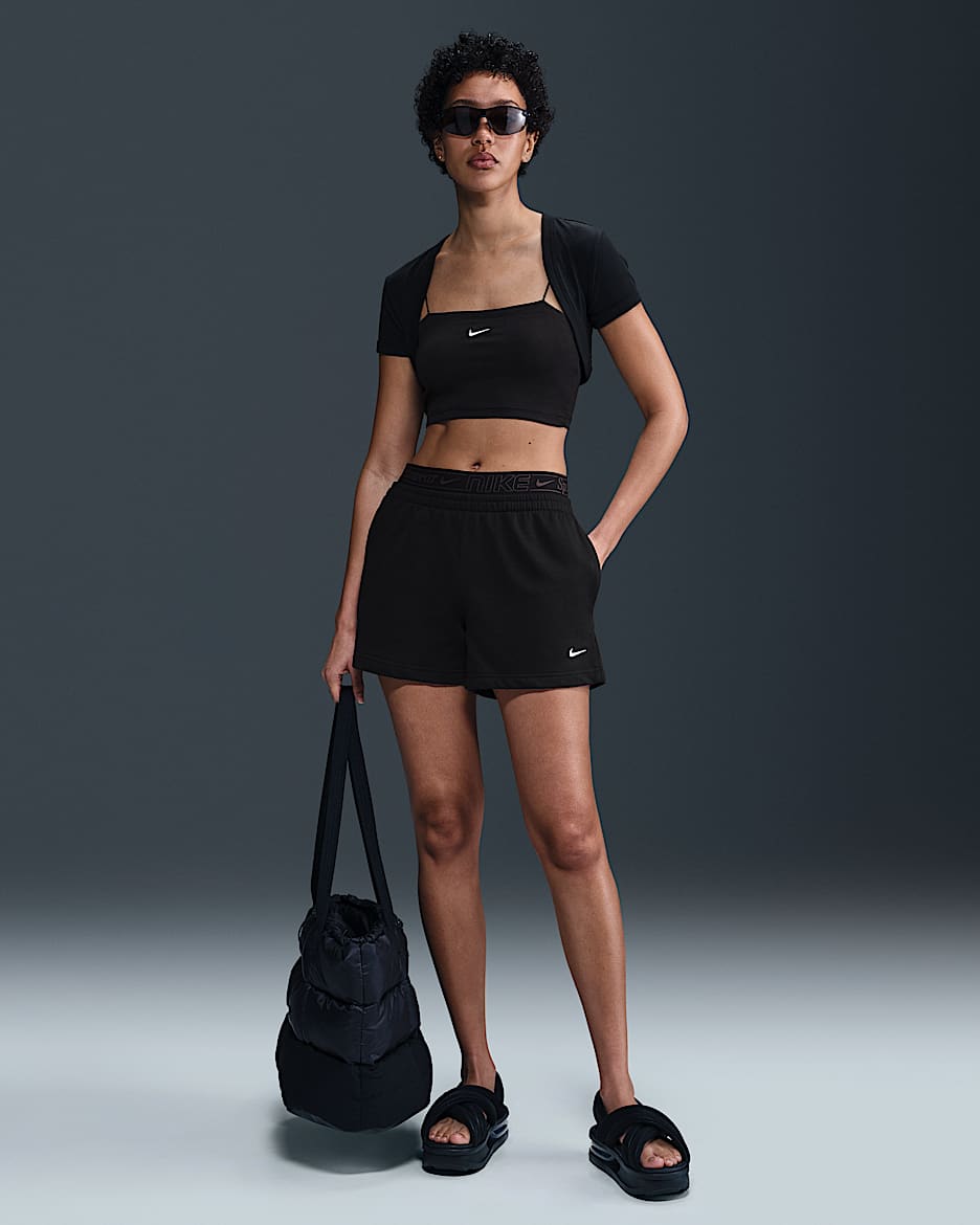 Nike Sportswear Chill Terry Women's Mid-Rise 10cm (approx.) Shorts - Black