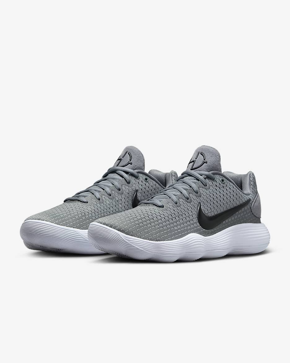 Nike Hyperdunk 2017 Low Basketball Shoes - Cool Grey/Wolf Grey/White/Black