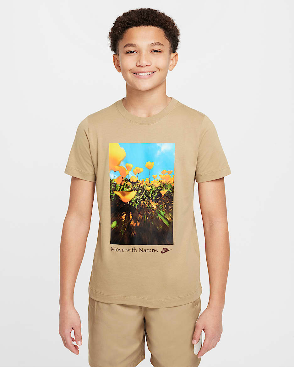 Nike Sportswear Big Kids' T-Shirt - Parachute Beige