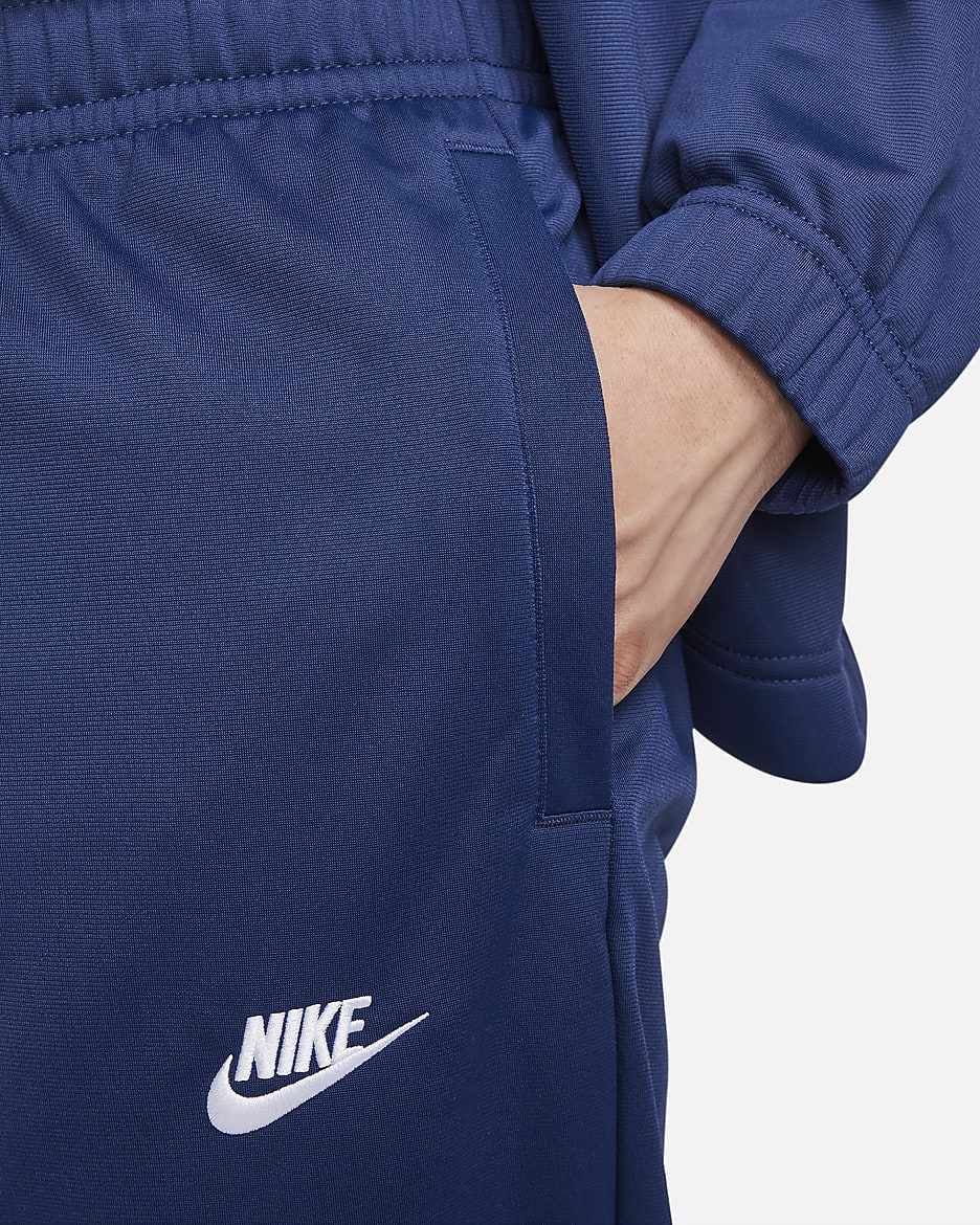 Nike Club Men's Poly-Knit Tracksuit - Midnight Navy/White