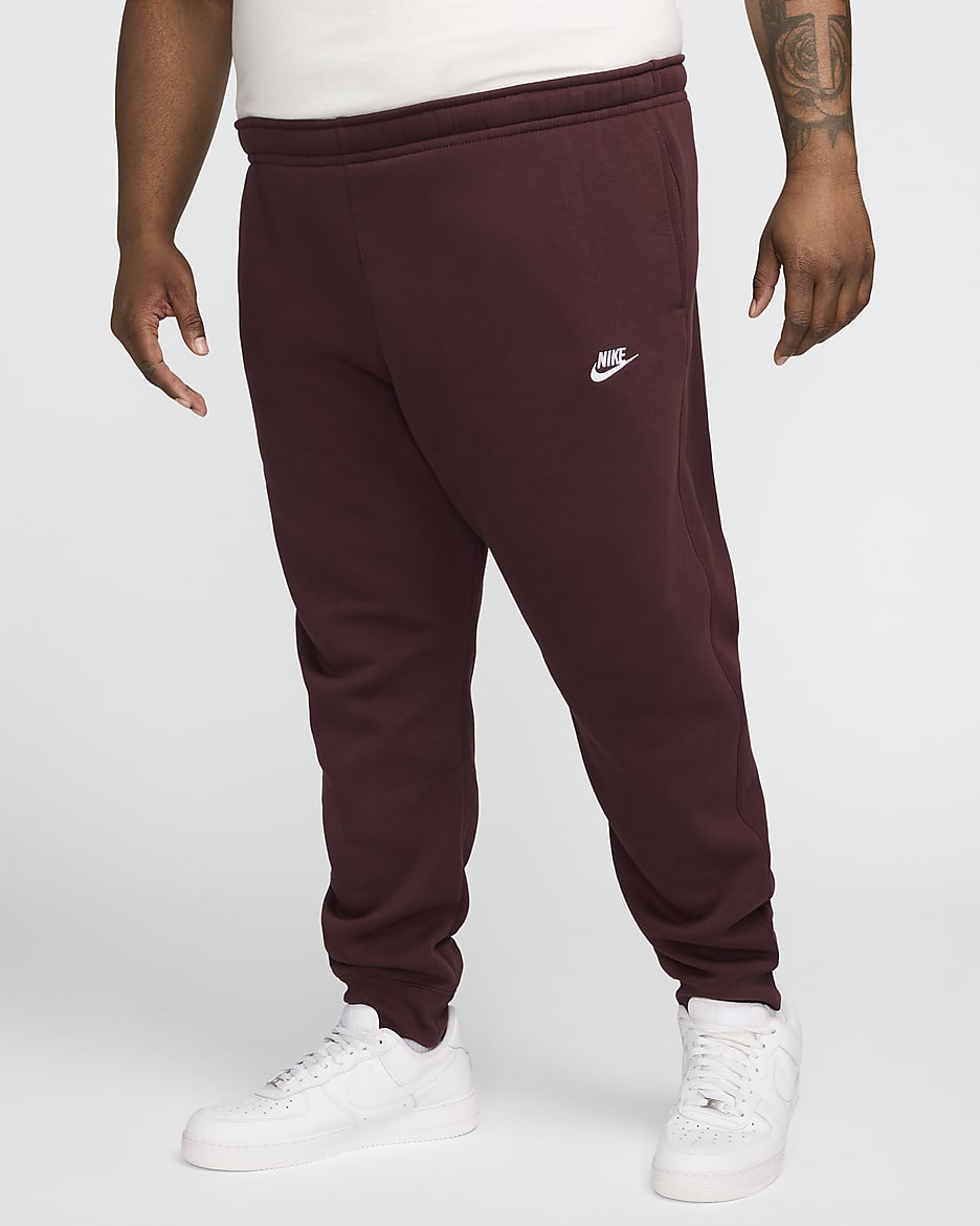 Joggers Nike Sportswear Club Fleece - Burdeos enérgico/Burdeos enérgico/Blanco