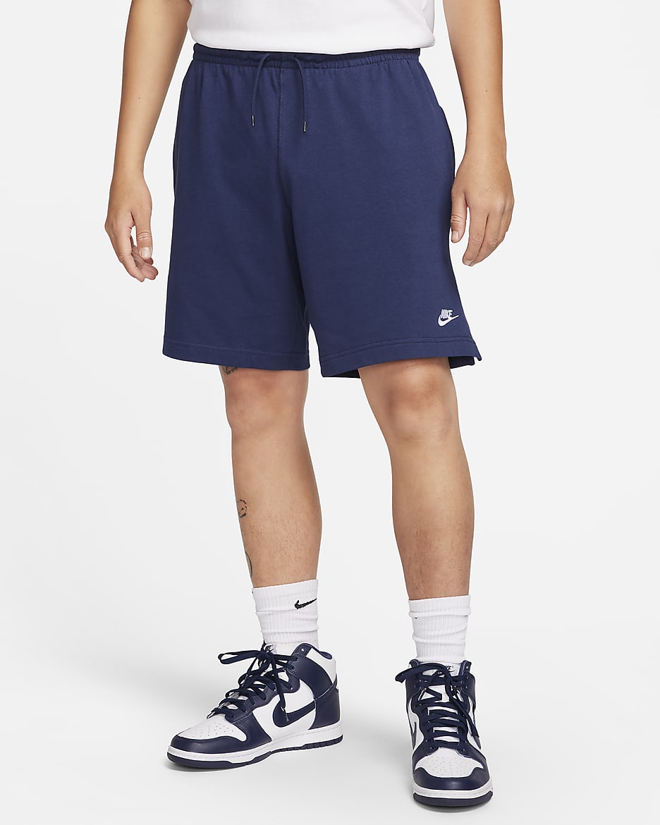 Nike Club Men's Knit Shorts - Midnight Navy/White