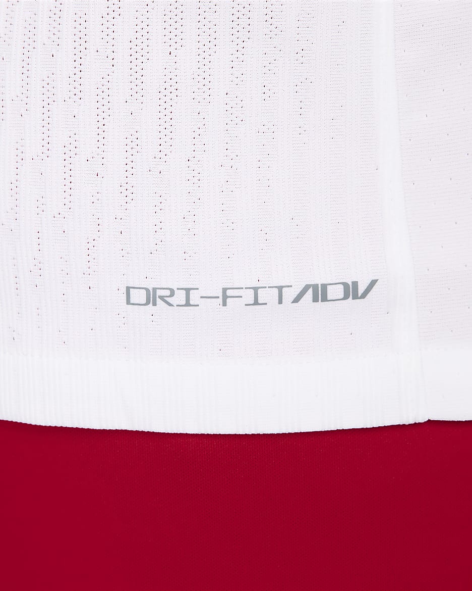 Męska koszulka piłkarska z krótkim rękawem Authentic Nike Dri-FIT ADV Polska Match 2024/25 (wersja domowa) - Biel/Sport Red/Sport Red