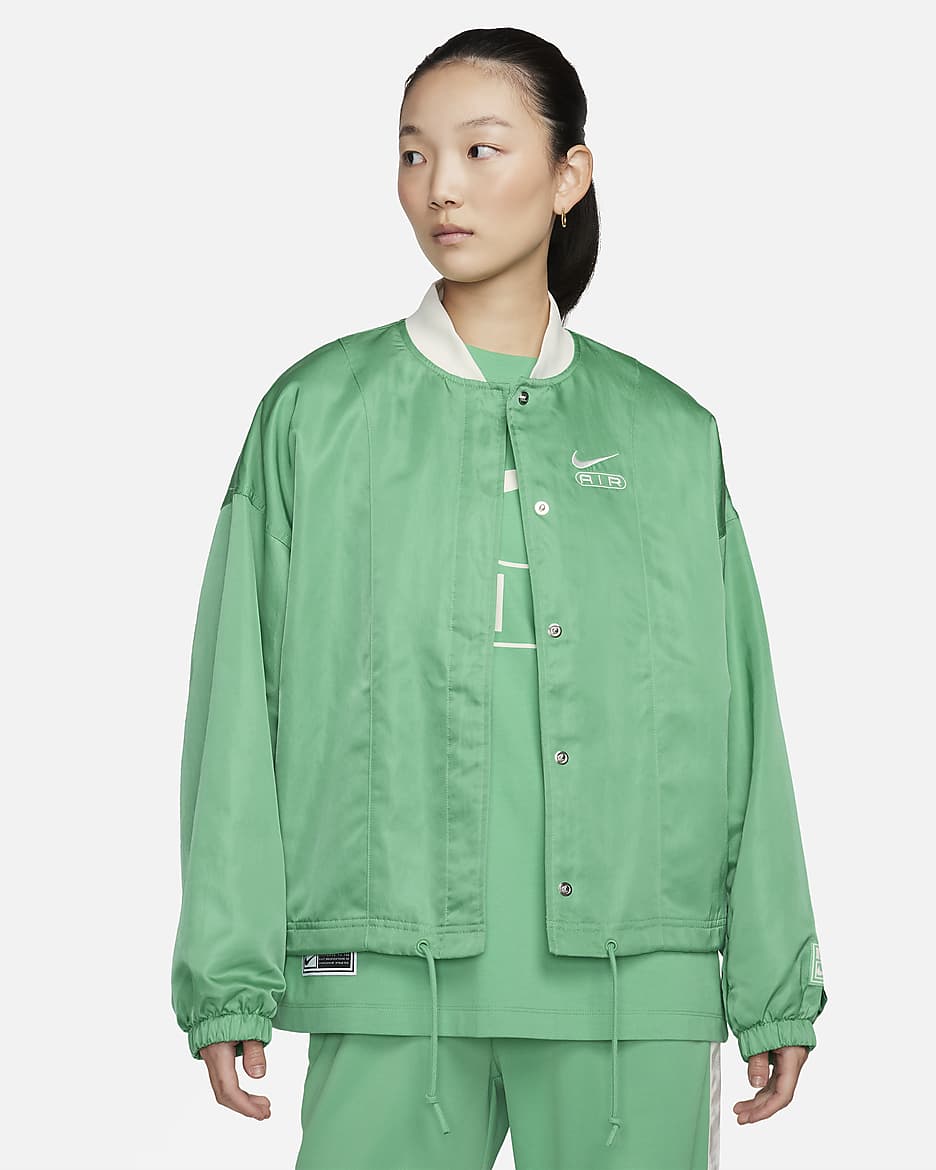 Nike Air Women's Oversized Woven Bomber Jacket - Spring Green/Sail