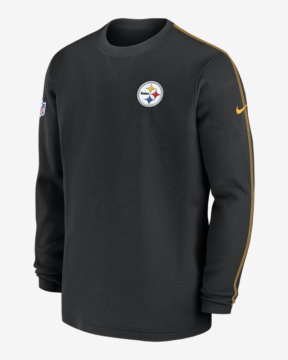 Pittsburgh Steelers Sideline Coach Men’s Nike NFL Long-Sleeve Top - Black