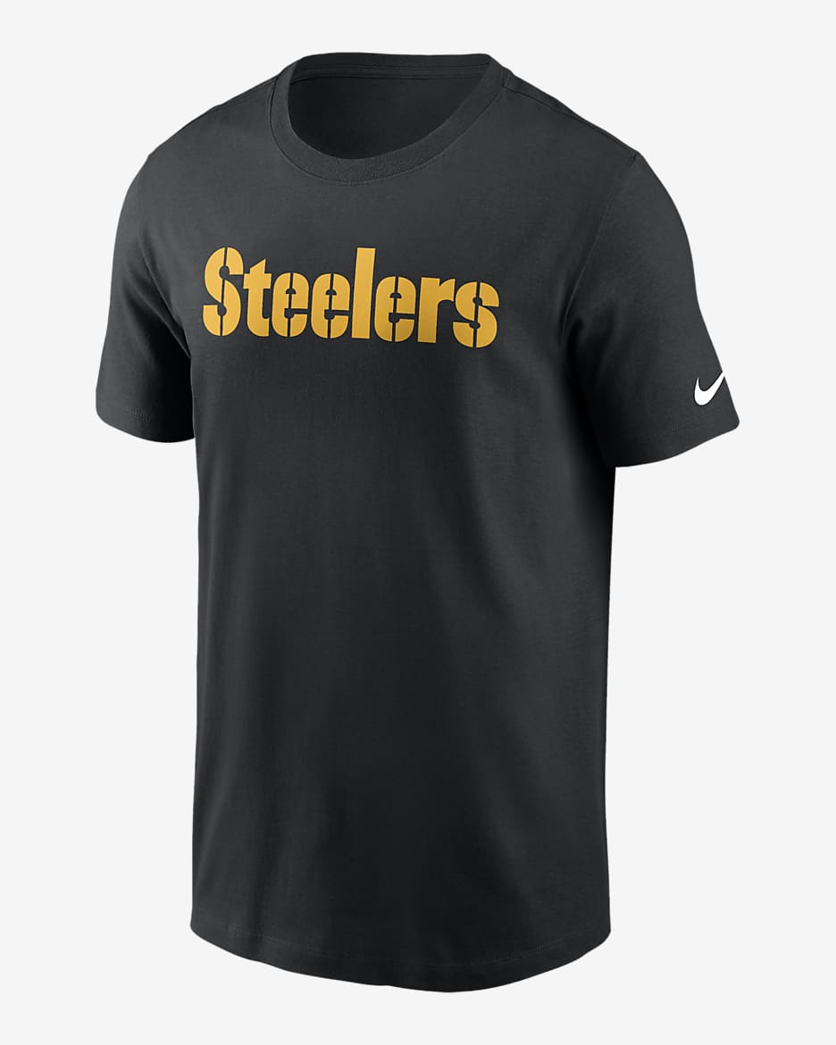 Pittsburgh Steelers Primetime Wordmark Essential Men's Nike NFL T-Shirt - Black
