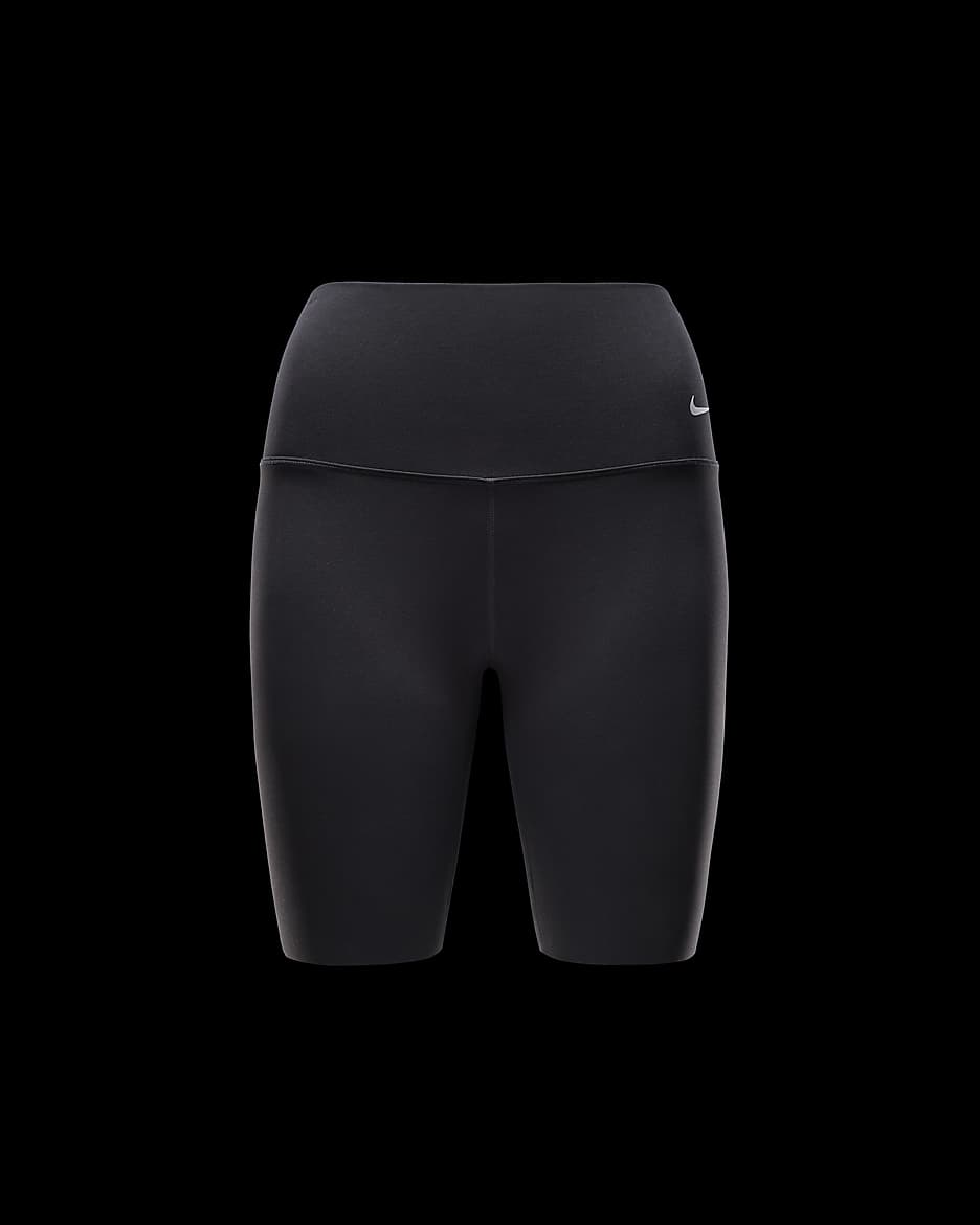 Shorts da ciclista 20 cm a vita alta e sostegno leggero Nike Zenvy – Donna - Nero/Nero