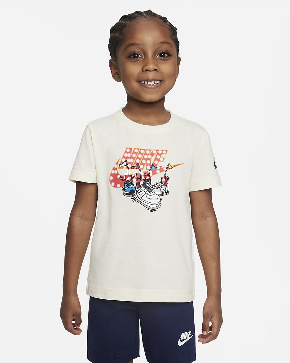 Nike Boxy Bumper Cars Tee Toddler T-Shirt - Coconut Milk